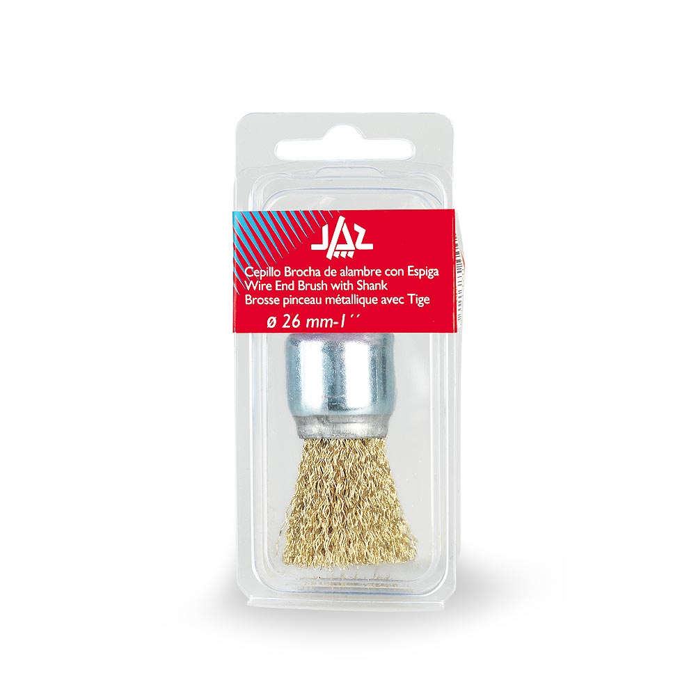 Brosse pinceau laitonnée sur tige JAZ