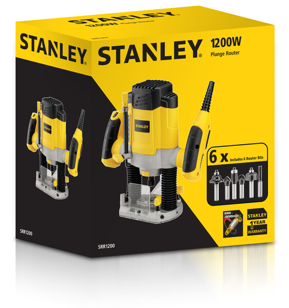 Défonceuse 6 à 8mm 1200W STANLEY