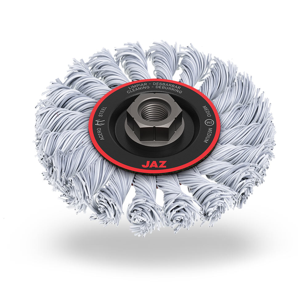 Brosse circulaire laitonnée torsadé JAZ